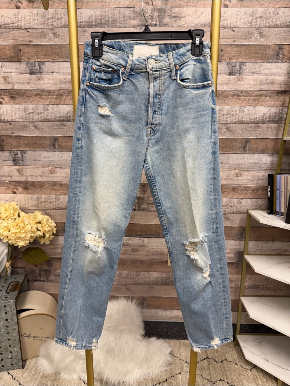 Mother Superior Light Wash Rascal Ankle Snippet 26